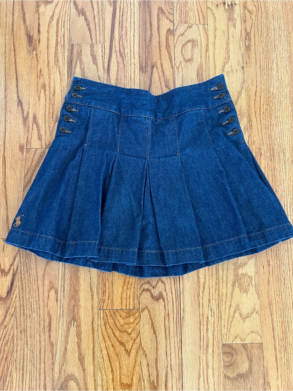 Polo Ralph Lauren Girls Denim Pleated Skirt